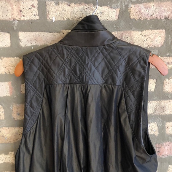 Army Green Leather Vest - Picture 3 of 4